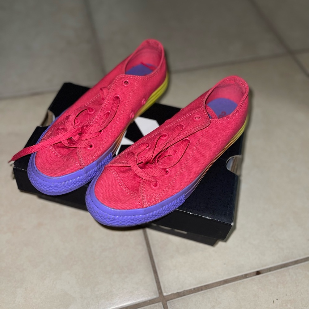 Colorful converse,(pink, purple & yellow) Size 3 preschool size